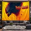 Alien Xenomorph Personalized Tapestry Support Custom Name, Wall Art Home Decoration