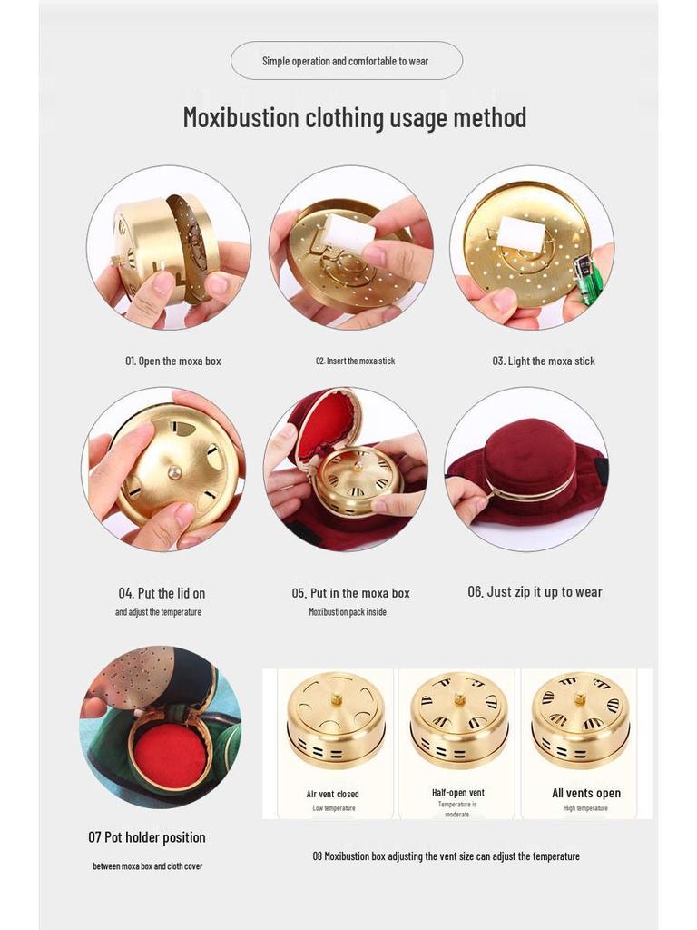 Foot Sole Moxibustion Kit: Portable Moxibustion Box with Hot Compress Bag for Foot Therapy and Cupping Fumigation.