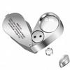 LED Illuminated Jewelry Loop Magnifier Precision Handheld Loupe  For Antique Inspection