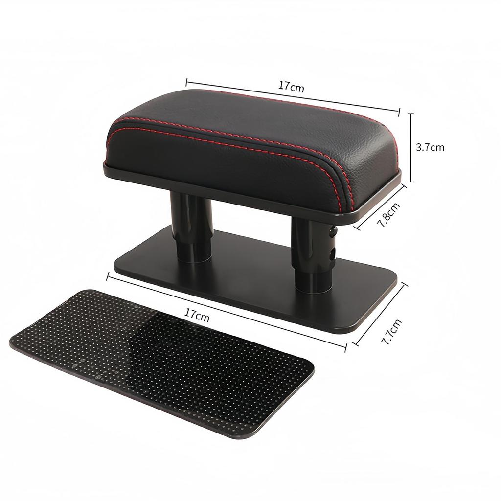 BAVBAV Leather Car Armrest Armrest Armrest Adjustable Waterproof Long Distance Driving Support Driver Passenger Seat (Beige)