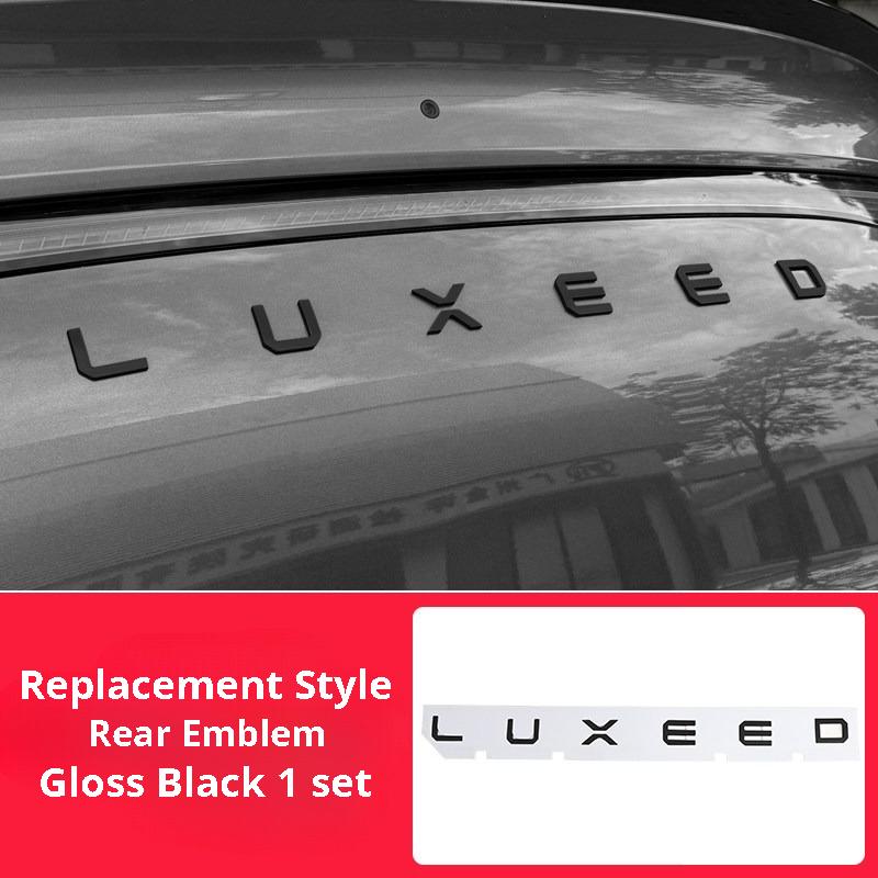 For Luxeed S7 R7 Blackened Car Emblem Sticker Front Rear Emblem Cover Letter Badge Modification Decorative Accessories