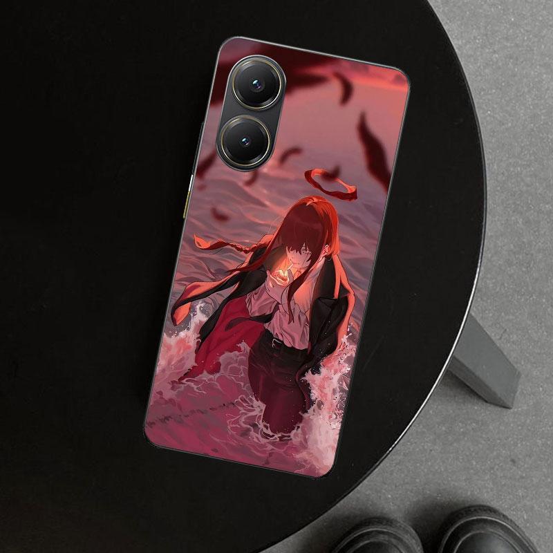Chainsaw Mans Makima Phone Case Cover for Xiaomi Poco X6 X5 X7 Pro F7 Ultra Redmi 15C 15 13C 13 12C 12 10C 10 10A 9C 9A 9T 9 Coq
