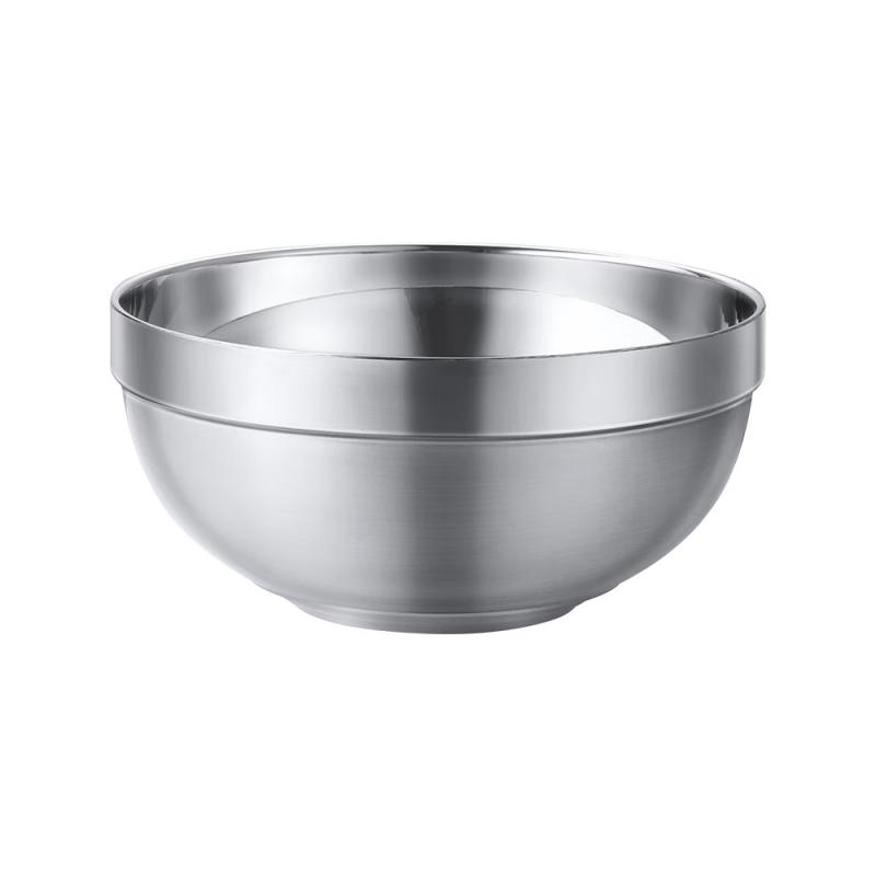 Jiyoushi Kids 304 Stainless Steel Double-Layer Anti-Scald Meal Bowl
