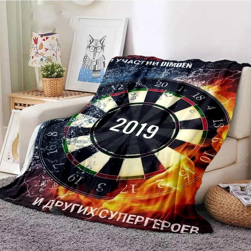Darts Pattern Flannel Throw Blanket Blank Soft Warm Series and Ice Fire Darts Fashion Flannel Warm Sofa Bed Camping Kids Gifts