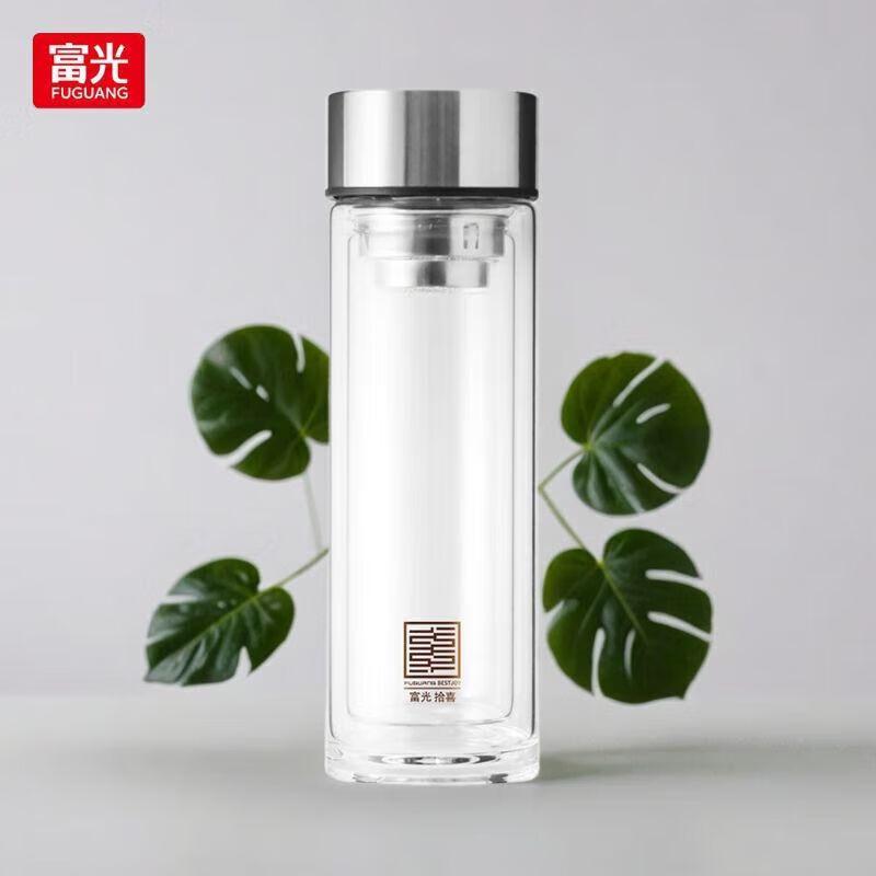 Fuguang Xuanyu Double-Walled Glass Tea Infuser Mug