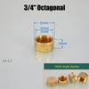 1~20pcs 1/8" 1/4" 3/8" 1/2" 1" BSP Female Thread Hex Brass End Cap Pipe Blind Plug Cover Fitting Coupler Connector Adapter