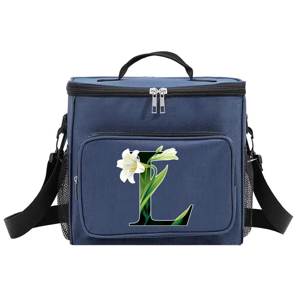 Mittagessenbox Isolierte Lunchtaschen Tragbare Handtasche Wasserdichte Organizer-Tasche Thermokühlbox Lebensmittelaufbewahrungsboxen Blumenfarbserie