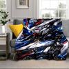 Robotic Warrior Design Blanket Flannel Blanket for Bed, Sofa, Camping, Hiking, Picnic Essentials, Gift for Family Fan Gifts