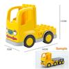Trailer Car Motorcycle Boat Big Building Blocks Collocation Vehicle Accessory Kid DIY Toys Compatible With Duploed Set Gift