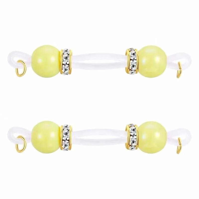 Non Piercing Fake Nipple Rings 2Pcs Minimalist Shiny Zircon Dangle Body Jewelry for Daily Office Wear Gift