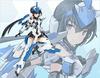 Kotobukiya Frame Arms Girl Stylet Blue Impulse con Egg Plane