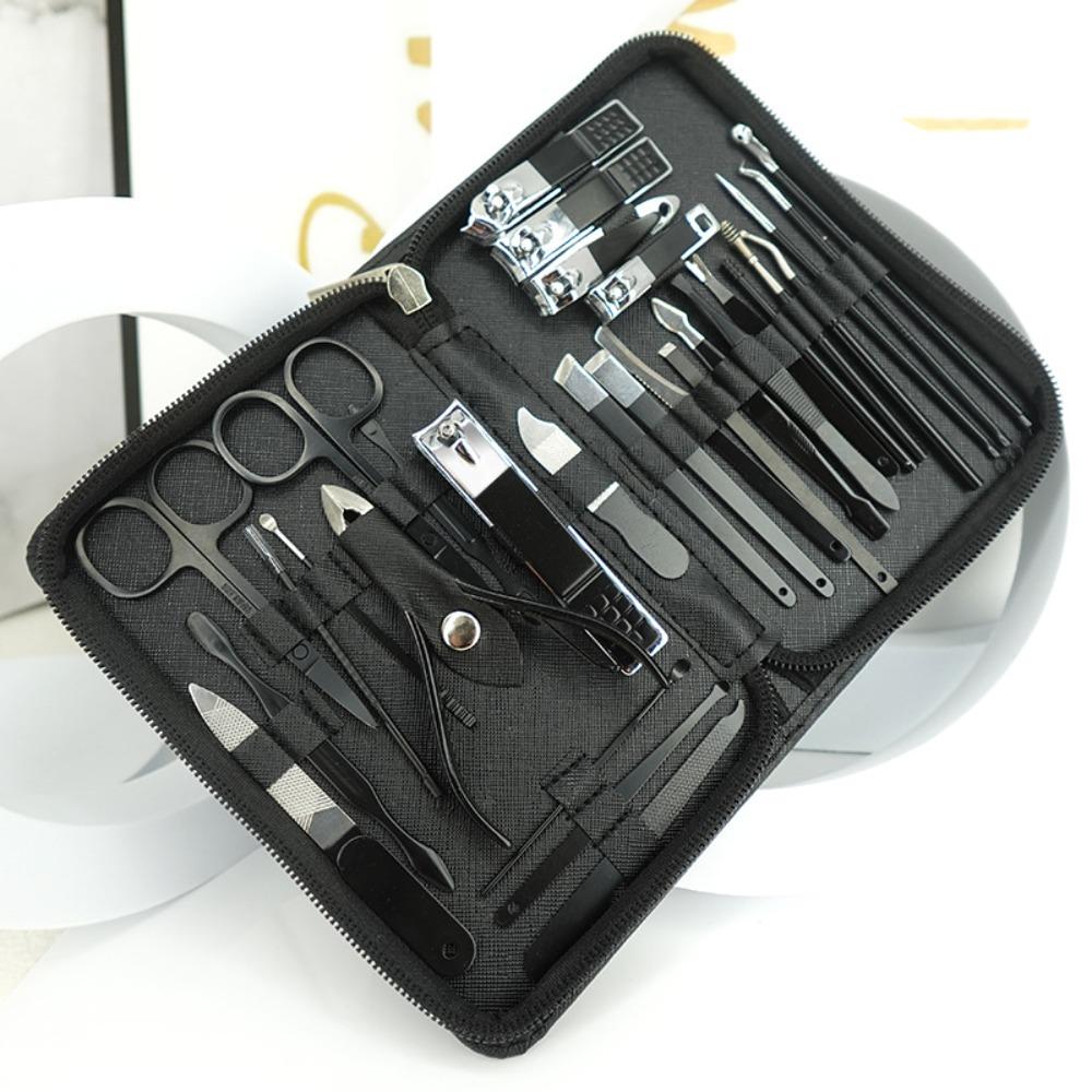 32pcs Stainless Steel Nail Clippers Kit with Storage Case Pedicure Kit Nail Grooming Kit  Home