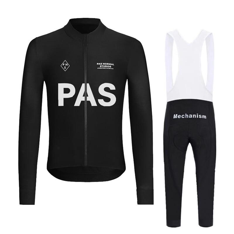 Mens Cycling Thermal Long Sleeve Jersey Bib Pants Set Breathable Warm Fleece Winter Bike Outfit