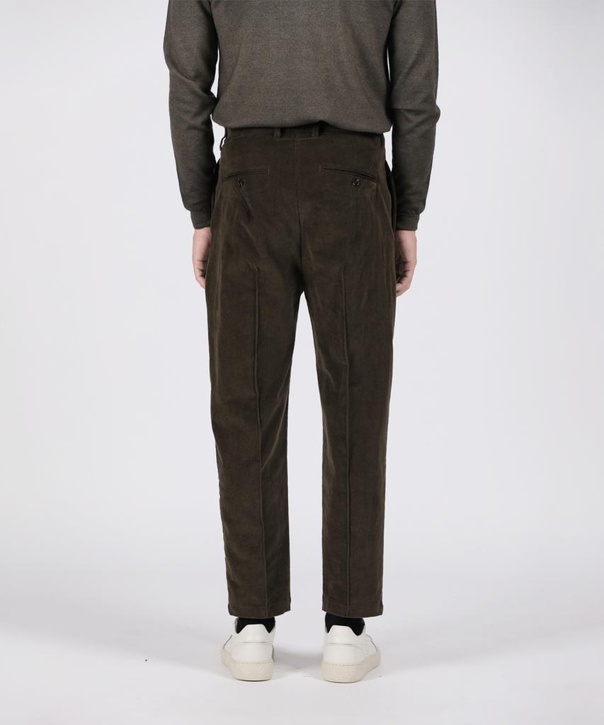 PANICALE Khaki Balloon Fit Corduroy Pants