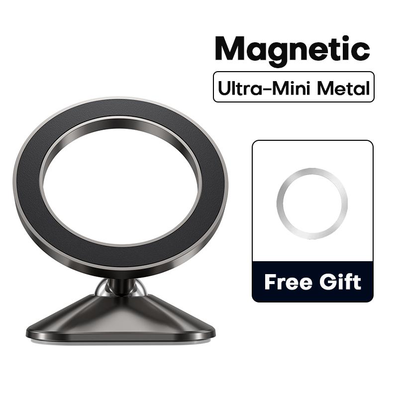 QOOVI Mini Magnetic Car Phone Holder Dashboard Cellphone Stand Magnet GPS Mount For Magsafe For iPhone 16 15 Xiaomi Samsung