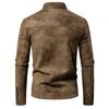 Spring Autumn Retro Leather Jackets Casual Men's Wear Tie Dyed Washed Matte Process Casual Outerwear Fashion Motorcycle Leather
