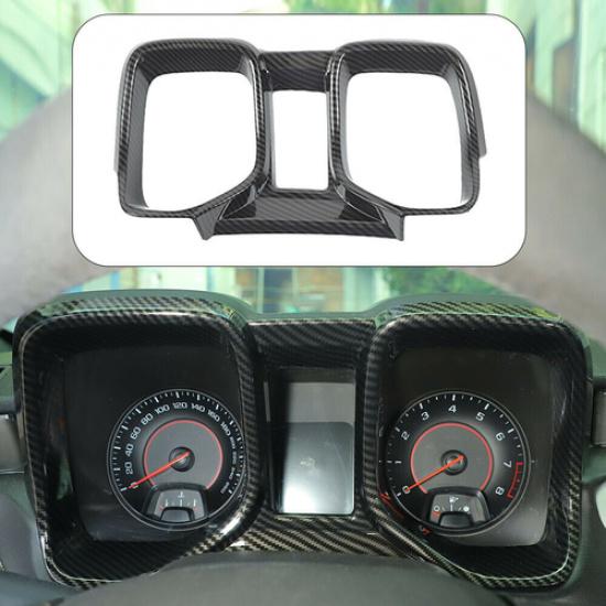 Carbon Fiber ABS trument Dashboard Frame Cover Trim For 2010-15 Chevy Camaro