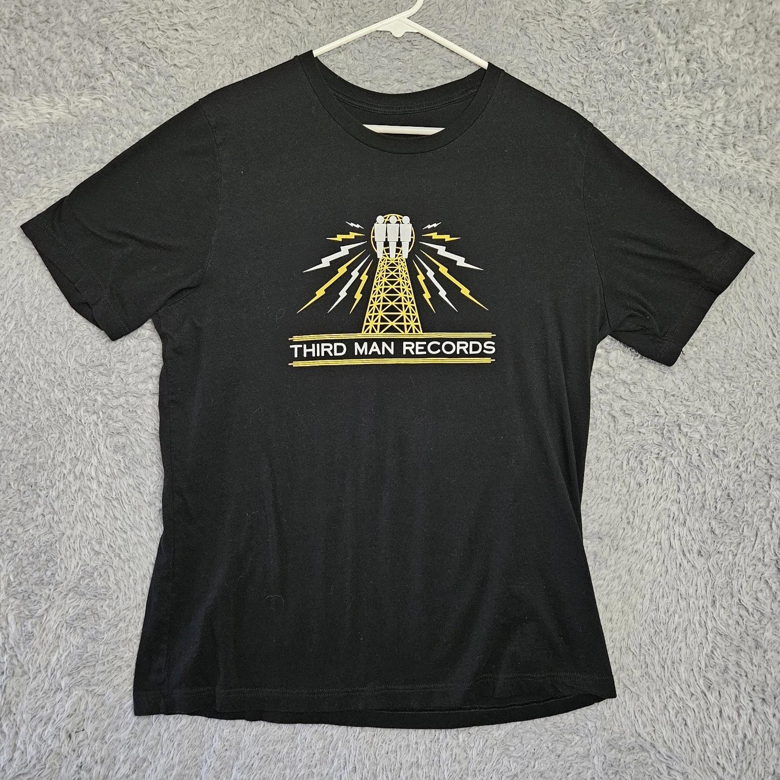 

Third Man Records 100% Cotton T-shirt Mens Tees Top Men Large Jack White White Stripes Detroit Nashville 2XL