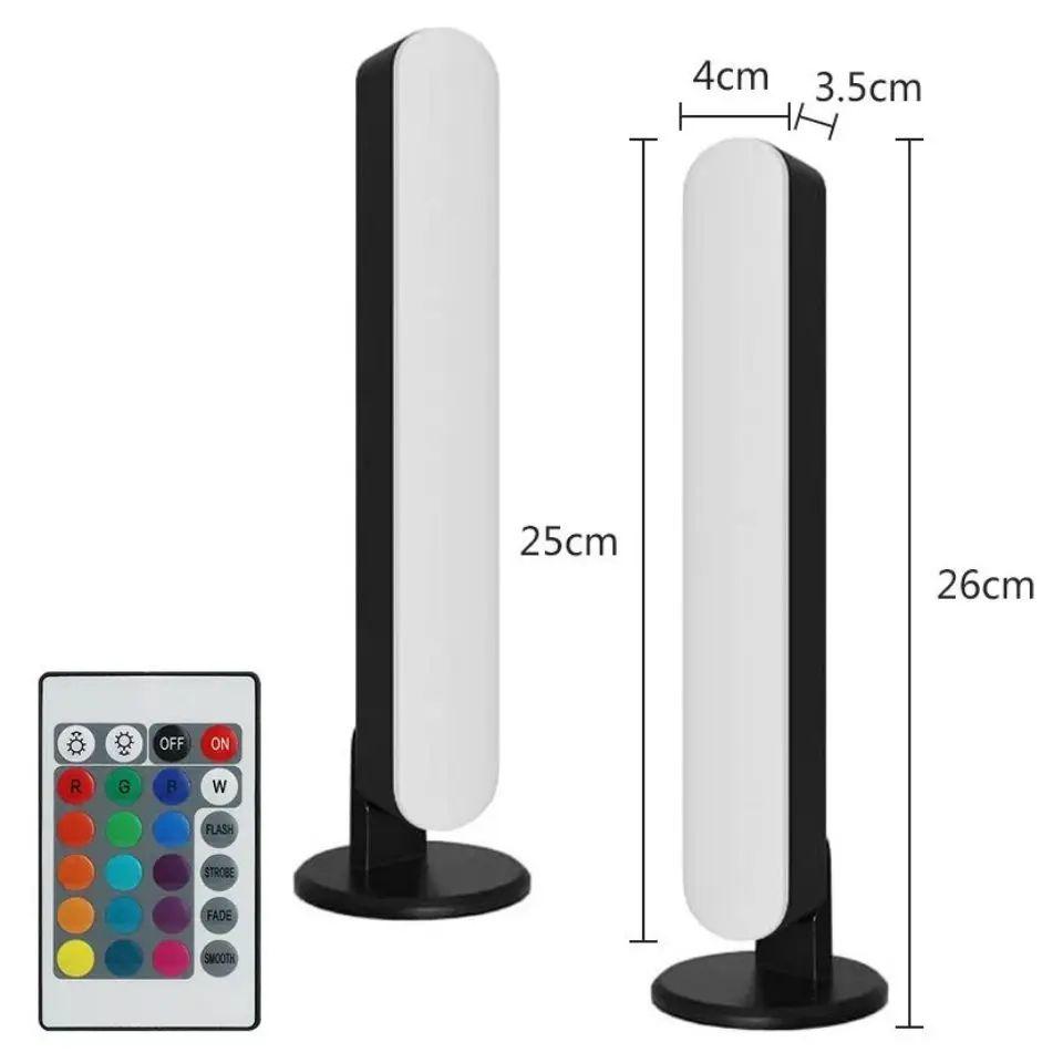 RGB 16 Colors Ambient Light with Remote 1/2 Packs Smart LED Table Lamp for Room Gaming TV and Desktop Party Decoration Light Bar