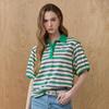 Color Block STripe Puff Sleeve T shirT ze07qT401na