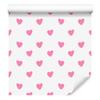 Hearts Wallpaper White and Powder Pink 50x1000