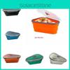 Caixa de Pizza de Silicone Durável com Design Triangular Dobrável Reutilizável e Aquecível Lancheira
