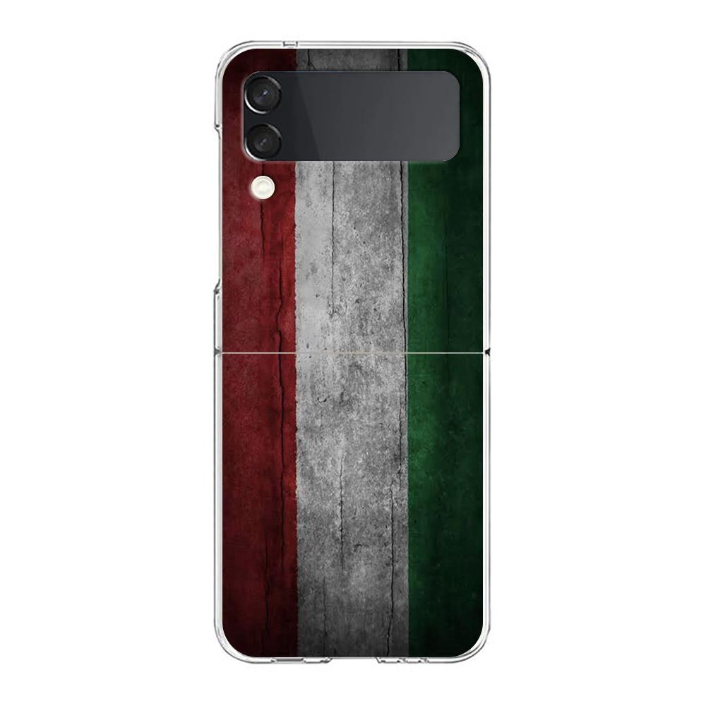 

ITALY Flag Phone Case For Samsung Galaxy Z Flip 3 4 5 6 Transparent fold High Hard PC Shell For Galaxy Z Flip 3 5 6 Clear Cover Galaxy Z Flip 6