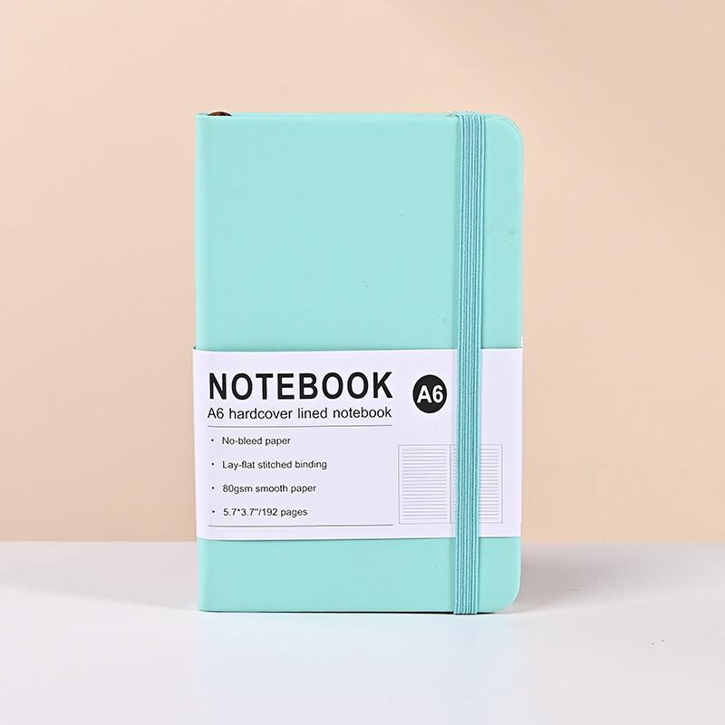 Exklusives PU-Leder-Notizbuch zum Zubinden mit elfenbeinfarbenen linierten Seiten - Macaron-Edition