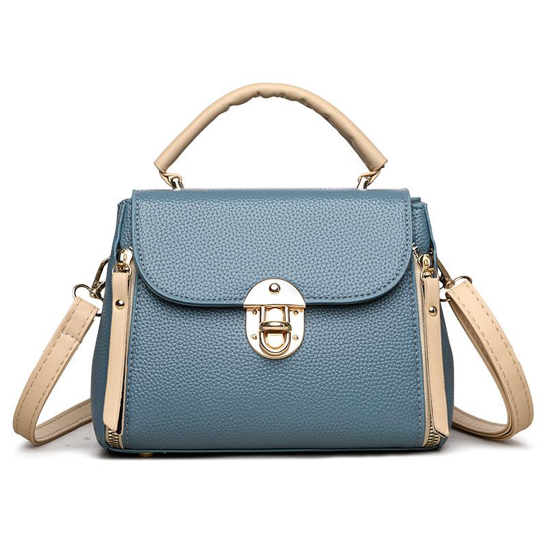 

Simple and elegant women s messenger bag fashionable atmosphere versatile mother bag retro style portable shoulder bag one size fits all синій