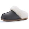Fashion Crestar Women's Fuzzy House Slippers Winter Fluffy Memory Foam Suede Slippers with Faux Fur Collar Comfort Warm Indoor Slippers