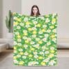 Grass Battlemat Grassland Land Blanket  Super Soft Pattern Plush Throw Blanket For Home Decor Decorative Flannel Bedspread Bed