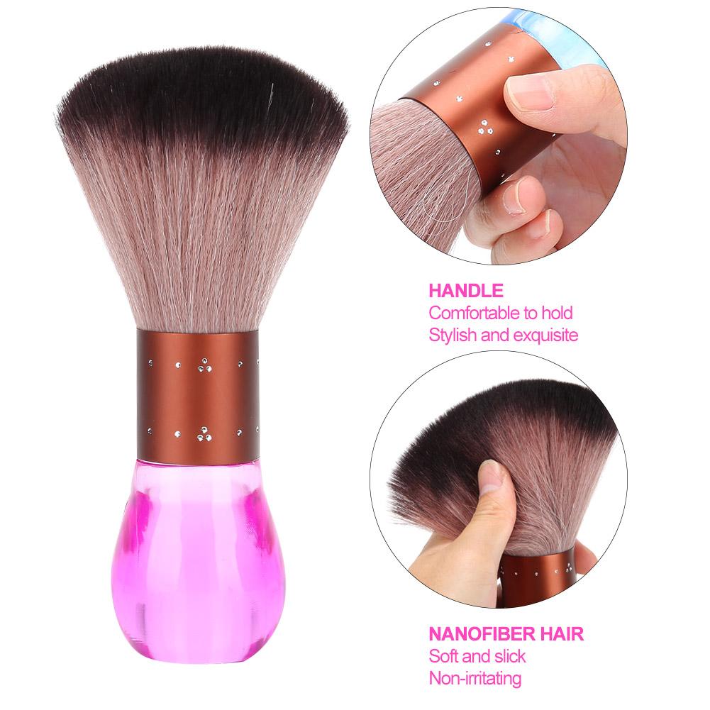 Portable Soft Fiber Hair Dust Cleaning Sweeping Brush Neck Face Hair Remover BrushPink