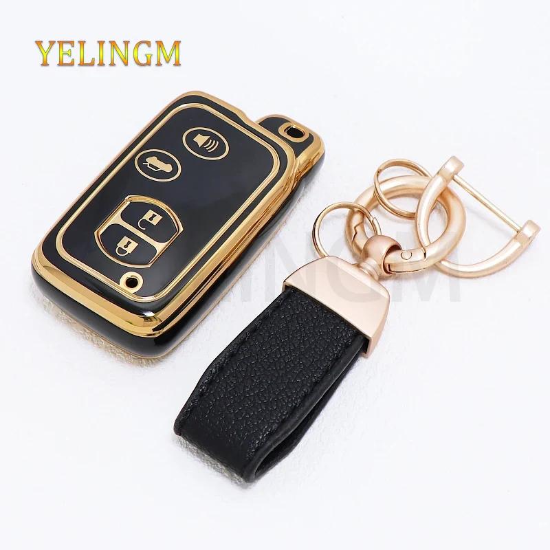 For Toyota Rav4 Land Cruiser Camry Aqua Prado Corolla Prius 2 3 4 Buttons Tpu Car Key Case Cover Keyless Remote Fob 2013 2014