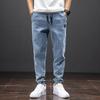 Jarné letné čierne modré cargo džínsy pánske streetwear džínsové jogger nohavice pánske vrecovité háremové džínsy plus veľkosť