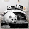 Black Cat Bedding Set Single Twin Full Queen King Size Cute Cat Bed Set Aldult Kid Bedroom Duvetcover Sets 3D Anime Kawaii 037