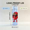 1PC Cool Strawberry Character Cartoon 750ml Color Plastic Sports Water Bottle Leakproof Flip Straw Lid Suitable for Sports Office Home Use