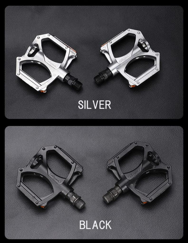 WELLGO Aluminum Flat Pedals, Thin Type M195, Silver [Parallel Import]