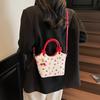 New trendy girl fashion cute pendant large capacity printing texture single shoulder underarm handbag bag
