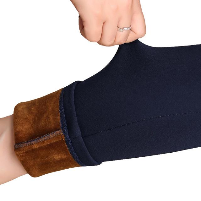 S-6XL Autumn Winter Women's Leggings Plus Velvet Thick High Waist Pencil Pants Stretch Tight Trouser