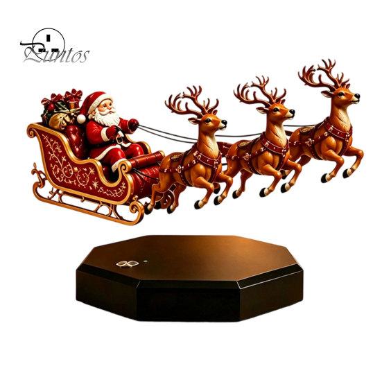 Whimsical Xmas Tabletop Figurine Floating Santa