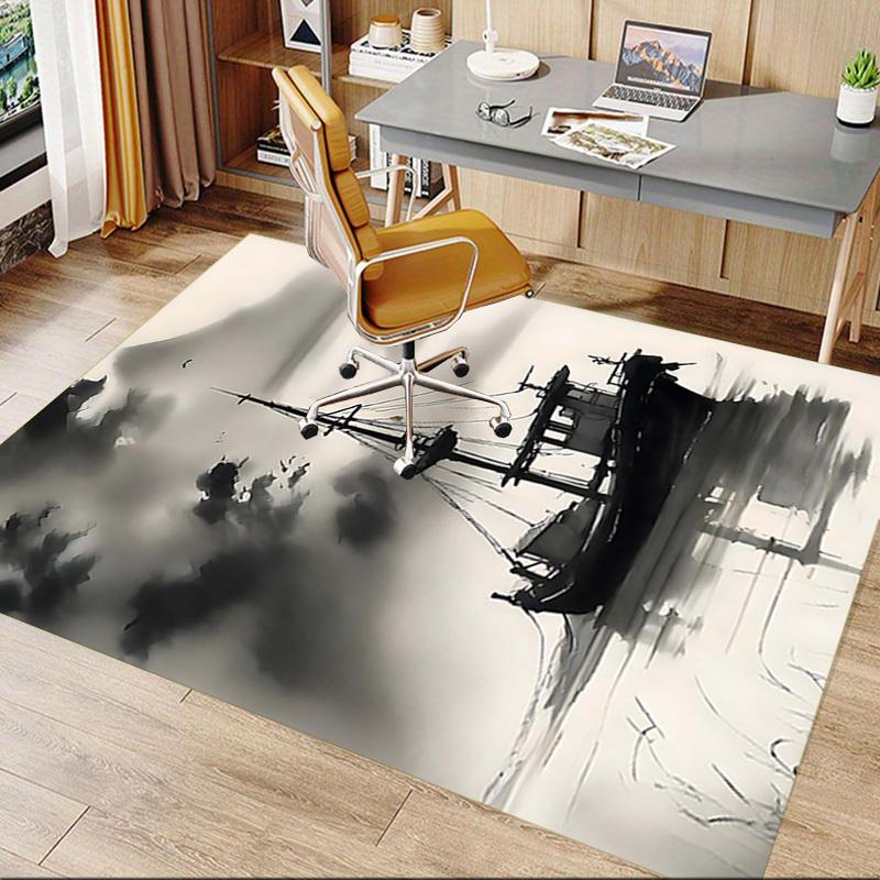 1PC boat ship Non-Slip Floor Carpet Compatible for Office&Living Room&Dining room - Flat-Weave Machine- Soft & Pattern-E272