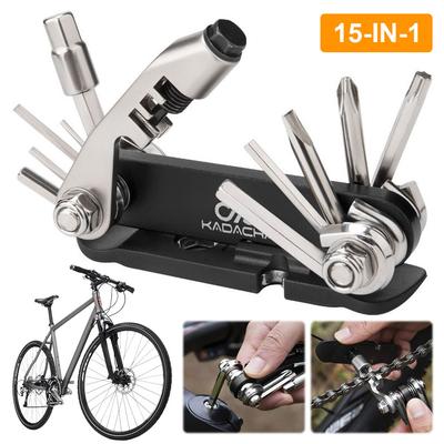 15 In 1 Bicycle Multi Tool with Hex Wrench Portable Bike Repairing Suit Wear Resist Cycling Maintenance Tool for Emergency Tool