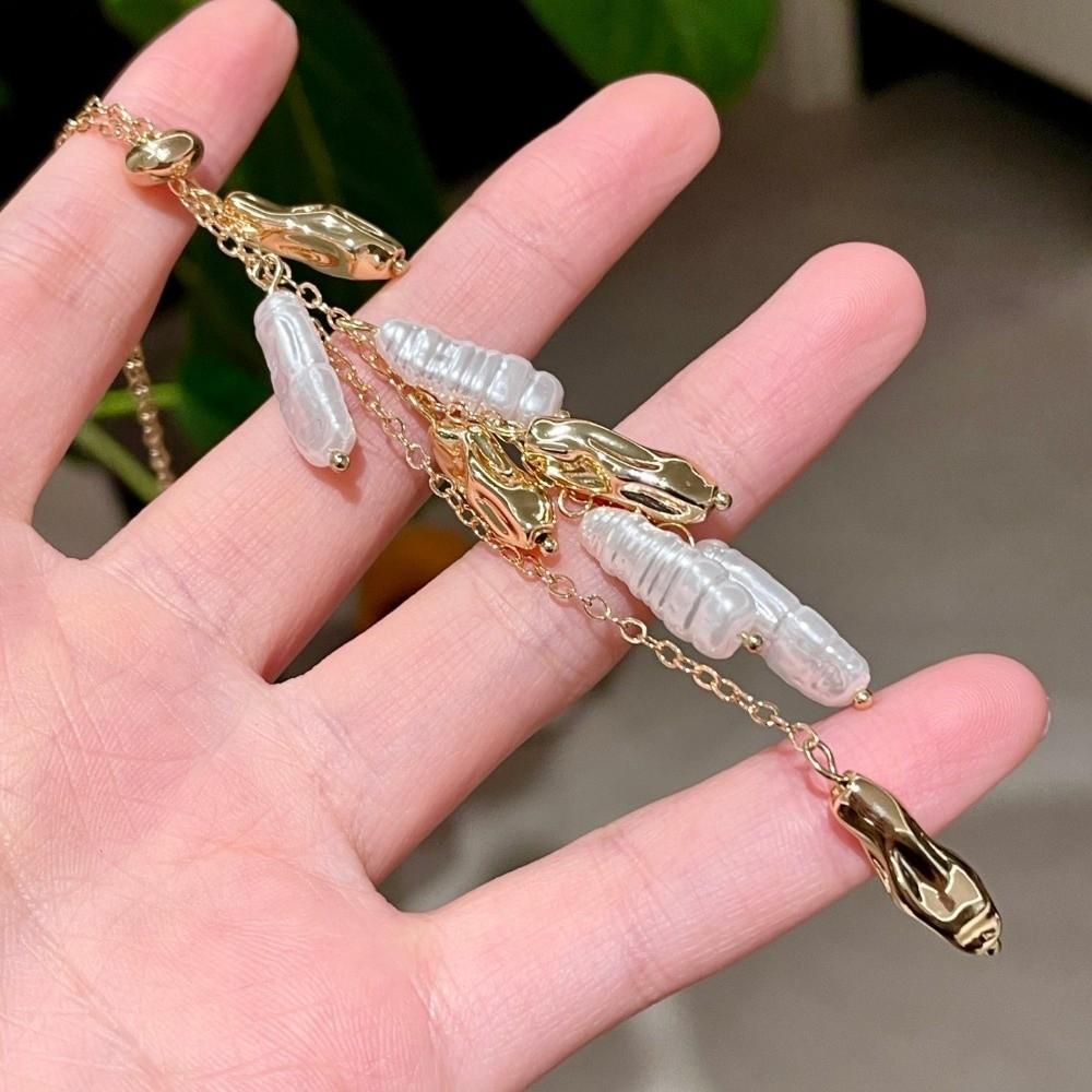 Luxury Baroque Pearls Collarbone Chain Stacked Exquisite Neck Pendant  Versatile