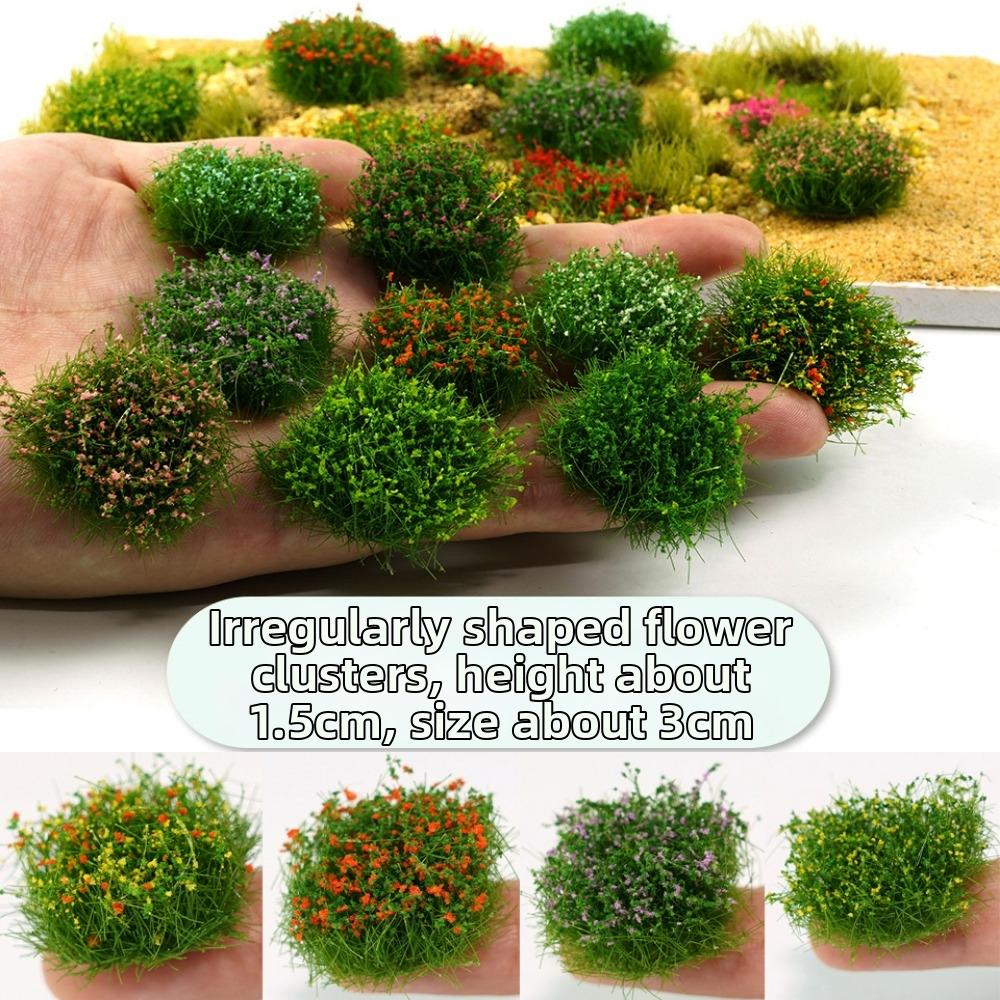 10pcs/lot 3*3*1.5cm Mixed Big Flower 10 Colors Miniature Plants Materials Layout Accessories