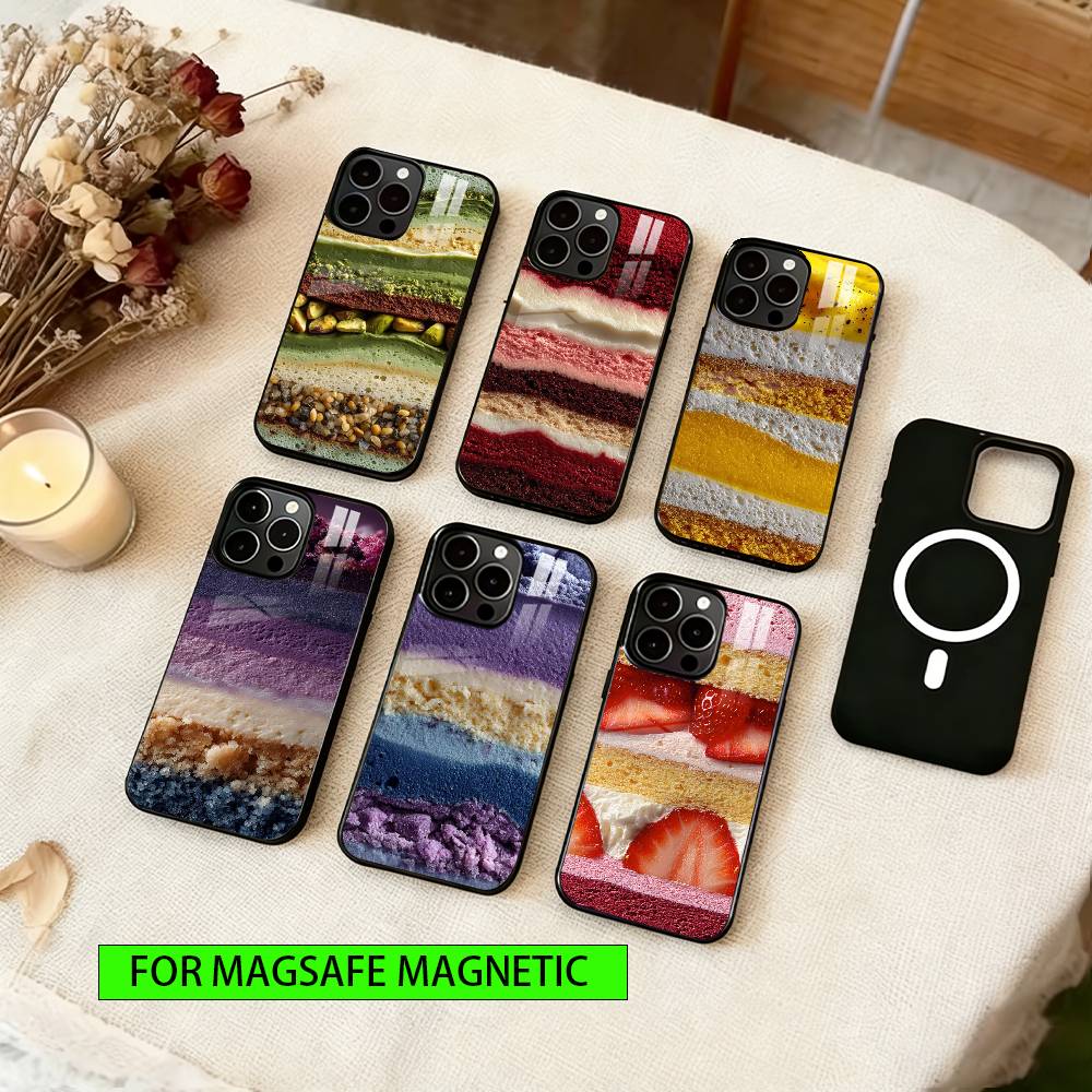Kuchenfüllung Muster Handyhülle Für iPhone17,16,15,14,13,12,11 Plus,Pro Magnetisch Für Magsafe Kabelloses Laden