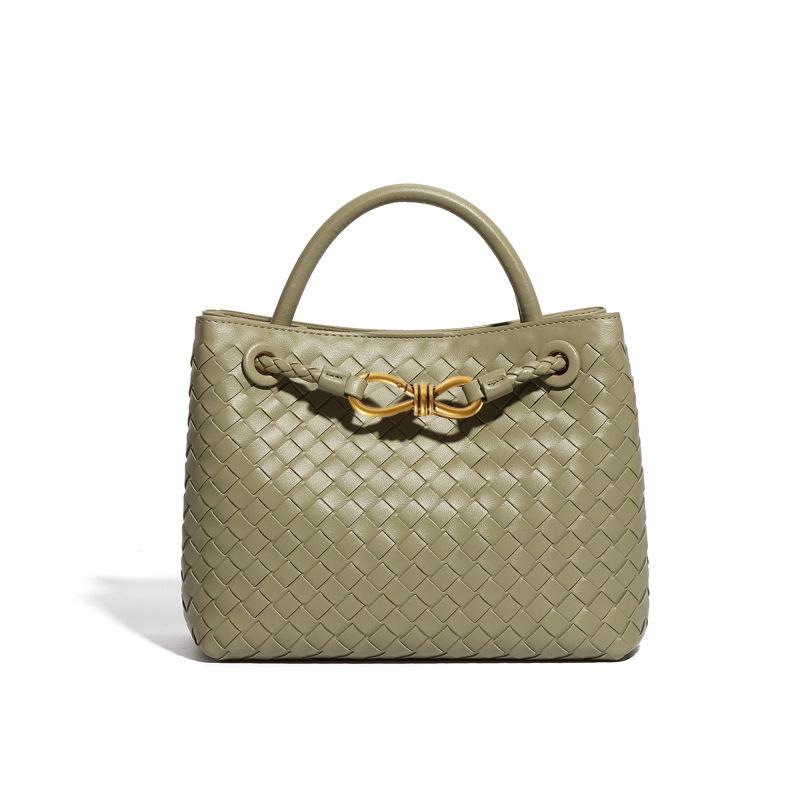 Bow Bag Fashion Woven Handbag Square Shoulder Messenger Women'S Bag