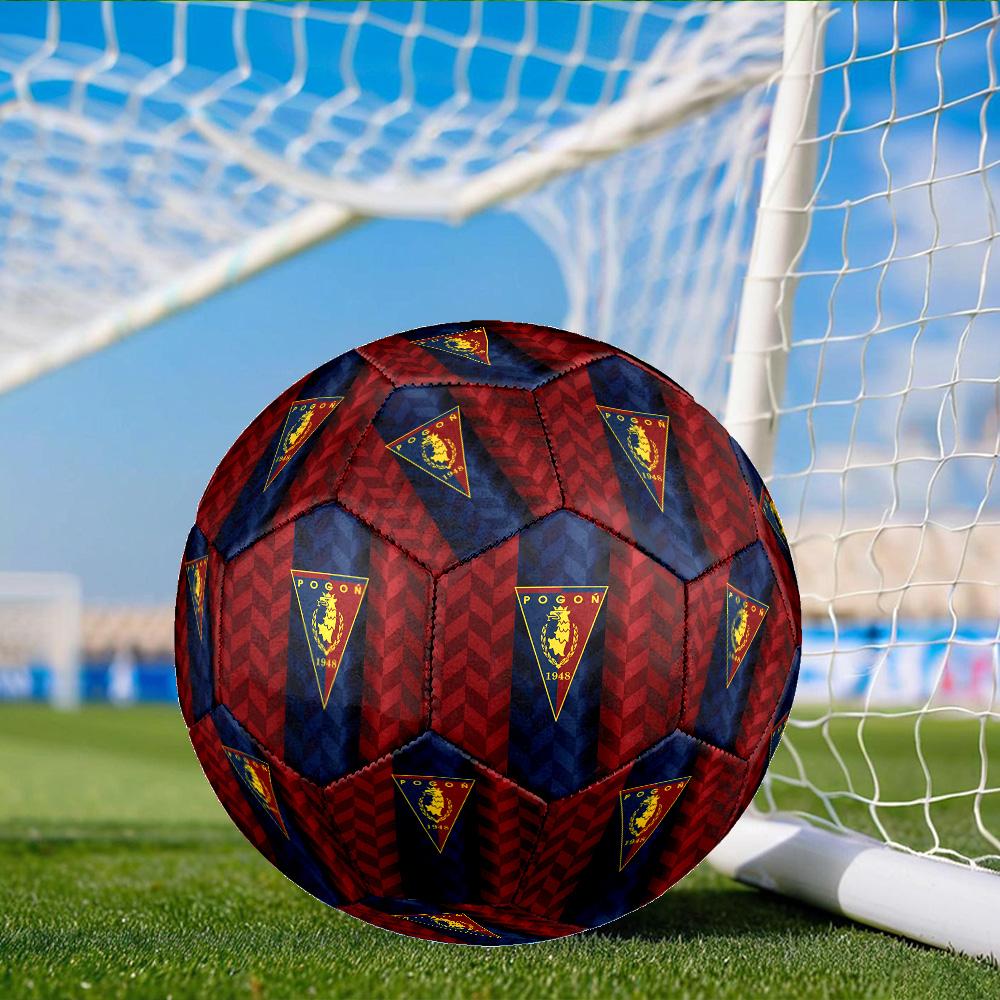 Pogon Emblem Design Size 5 Soccer Ball, Suitable for Training and Matches, High-Elasticity, Wear-Resistant Material Gift for Fan