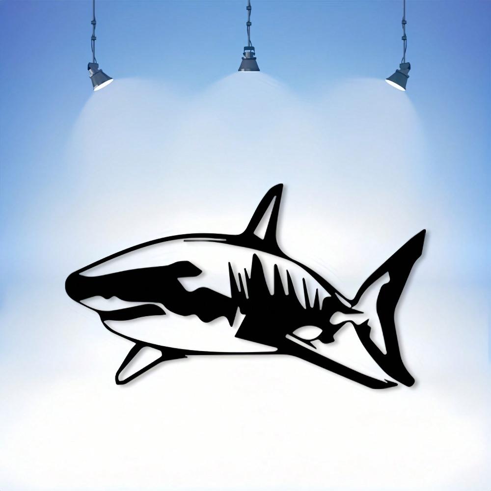 Vintage Hammerhead Shark Metal Wall Art Tropical Ocean Decor for Outdoor Coastal Villa Gift