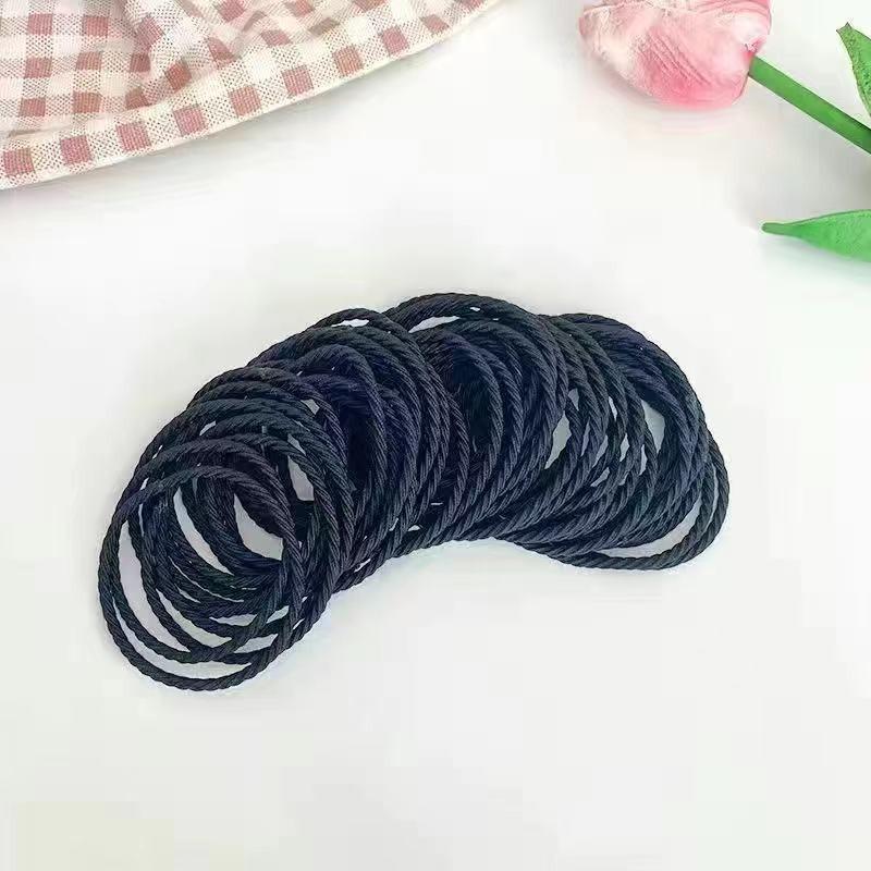 100 Durable Seamless High Elastic Hair Ties with No Damage Barrel Pack