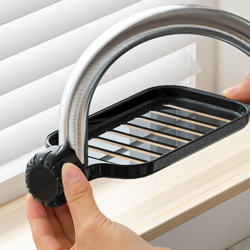 Kitchen Sink Organizer Dish Drainer Sponge Holder Water Faucet Storage Basket for Towels and Utensils